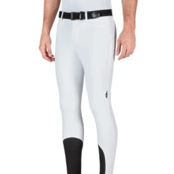 Equiline GrantK Men's B-Move Knee Grip Breeches -Equestrian Supplies Shop N08479 EQline GrentK White