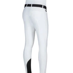 Equiline GrantK Men's B-Move Knee Grip Breeches -Equestrian Supplies Shop N08479 EQline GrentK White Back