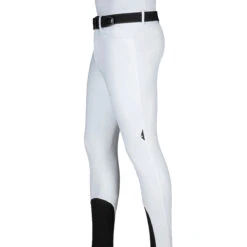 Equiline GrantK Men's B-Move Knee Grip Breeches -Equestrian Supplies Shop N08479 EQline GrentK White Side