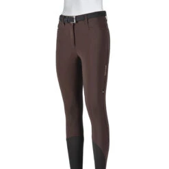 Equiline Women's Ernae B-Move High-Waist Full Grip Breeches -Equestrian Supplies Shop N08984 012 Equiline Ernae High.Waist Full.Grip .Breeches B Move Brown 00