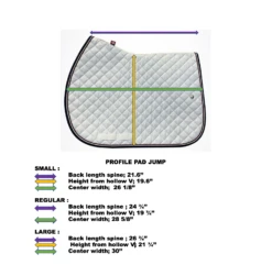 Ogilvy Jump Profile Pad - Custom -Equestrian Supplies Shop Ogilvy profilepad dimensions