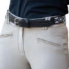 Penelope Pearl Belt -Equestrian Supplies Shop Penelope Pearl.Belt Black.White Front
