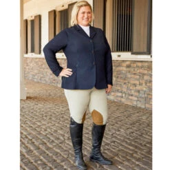 RJ Classics Harmony Ladies Plus Mesh Show Coat -Equestrian Supplies Shop RJ.Classics Womens.Harmony.Plus Front LS