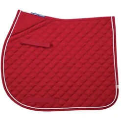 Lettia Coolmax AP Saddle Pad -Equestrian Supplies Shop Red White Piping