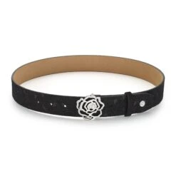 Hannah Childs Signature Rose Belt -Equestrian Supplies Shop Ring Black Matte
