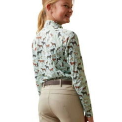 Ariat Youth Sunstopper 2.0 1/4 Zip Baselayer -Equestrian Supplies Shop S23 YTH ENGL 10043605 back