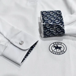 Essex Classics Ladies "Owls" Talent Yarn Wrap Collar Long Sleeve Show Shirt -Equestrian Supplies Shop SRL44 W1 02