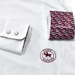 Essex Classics Ladies "Owls" Talent Yarn Wrap Collar Long Sleeve Show Shirt -Equestrian Supplies Shop SRL44 W2 01