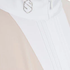 Samshield Women's Clarisse Short Sleeve Show Shirt -Equestrian Supplies Shop Samshield Clarisse Powder.Pink Front Detail