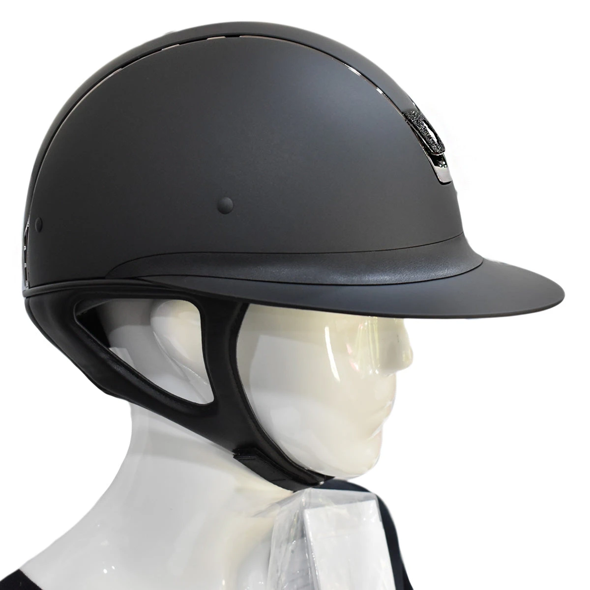 Samshield Custom Miss Shield Matte Black Chrome Black Blazon Crystal Helmet 21 Samshield Custom Miss Shield Matte Black Chrome Black Blazon Crystal Helmet - Image 19