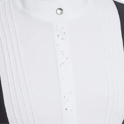 Samshield Women's Sixtine Show Shirt -Equestrian Supplies Shop Samshield Sixtine SS.Show .Shirt Black Front.Detail