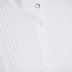 Samshield Women's Sixtine Show Shirt -Equestrian Supplies Shop Samshield Sixtine SS.Show .Shirt White Front.Detail