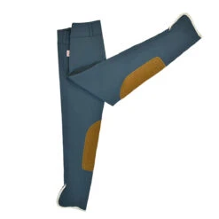 Tailored Sportsman Low Rise Front Zip Vintage Knee Patch Breeches 41 Tailored Sportsman Low Rise Front Zip Vintage Knee Patch Breeches -Equestrian Supplies Shop T.Sports 1967 lake.blue tan 3