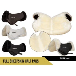 ThinLine Full Sheepskin Trifecta Half Pad -Equestrian Supplies Shop TL full.sheepskin.trifecta.half .pad details