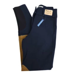 Tailored Sportsman Girls Sock Bottom Trophy Hunter Breeches -Equestrian Supplies Shop TS breeches girls 3920 blkandblue sock.bottom