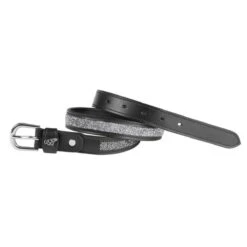 USG Mosaik Belts -Equestrian Supplies Shop UB010 KL.USG Mosaik.Belt Blk.w.Silver Front