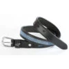 USG Princess Belts -Equestrian Supplies Shop UB020 KL.USG Princess.Belt Blk.w.Blue .Crystals Front