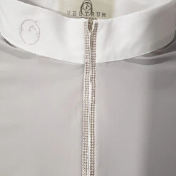Vestrum Women's Manarola Short Sleeve Show Shirt -Equestrian Supplies Shop Vestrum Manarola.SS .Show .Shirt Light.Grey Zipper