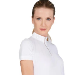 Vestrum Women's Manarola Short Sleeve Show Shirt -Equestrian Supplies Shop Vestrum Manarola.SS .Show .Shirt White Front.2