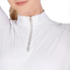 Vestrum Women's Manarola Short Sleeve Show Shirt -Equestrian Supplies Shop Vestrum Manarola.SS .Show .Shirt White Zipper