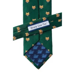 Wild Attire Inc. Stone Cold Fox Green Silk Tie -Equestrian Supplies Shop WIild.Attire.Inc green silk stone cold fox AL301553 03