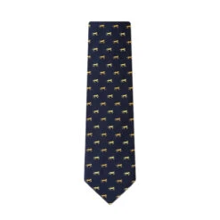 Wild Attire Inc. Hold Your Horses Navy Blue Silk Tie -Equestrian Supplies Shop Wild.Attire.Inc navy blue silk hold your horses AL301488 1