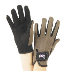 Ovation Child's Hearts & Horses Gloves -Equestrian Supplies Shop black grey 80427.1590174193.1280.1280