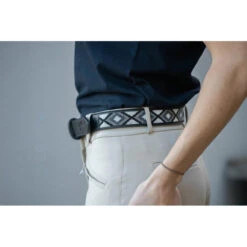 Penelope Pearl Belt -Equestrian Supplies Shop ceinture pearl noir blanc