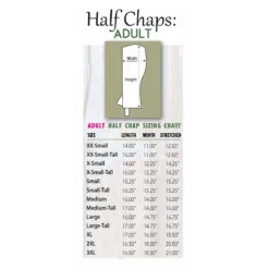 Perri's Professional Half Chaps 8 Perri's Professional Half Chaps -Equestrian Supplies Shop chap size chart 01597.1588190846.1280.1280