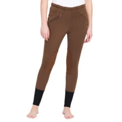 TuffRider Ladies Unifleece Pull-On Winter Breeches 30 TuffRider Ladies Unifleece Pull-On Winter Breeches -Equestrian Supplies Shop chocolate front 63315.1588623837.1280.1280