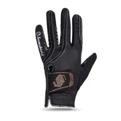 Samshield V Skin Swarovski Gloves- Rose Gold Crystals -Equestrian Supplies Shop gloveblack5 11363.1586355543.1280.1280