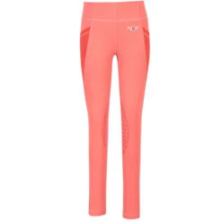 TuffRider Children's Minerva EquiCool Tights -Equestrian Supplies Shop holly berry front 18596.1587157085.1280.1280