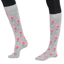 TuffRider Ladies Flamingo/Boat/Horse Knee Hi Socks 9 TuffRider Ladies Flamingo/Boat/Horse Knee Hi Socks -Equestrian Supplies Shop jpc tr ladies boat.flamingo.horse .socks 3