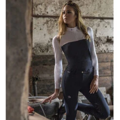 EGO 7 Women's Lace Top Long Sleeve -Equestrian Supplies Shop navy blue2 13946.1583424958.1280.1280