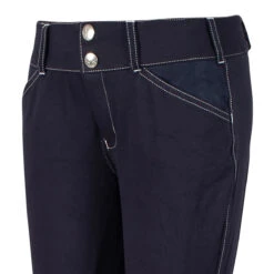 Equine Couture Children's Sportif Natasha Knee Patch Breeches -Equestrian Supplies Shop navy4 02378.1588624776.1280.1280