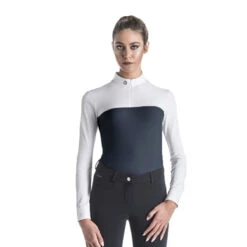 EGO 7 Women's Lace Top Long Sleeve -Equestrian Supplies Shop navywhite