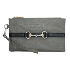 Tucker Tweed Equestrian Wellington Wristlet -Equestrian Supplies Shop tucker tweed the wellington wristlet leather handbags grey black copy