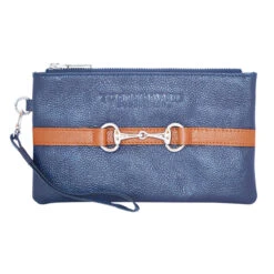 Tucker Tweed Equestrian Wellington Wristlet -Equestrian Supplies Shop tucker tweed the wellington wristlet leather handbags navy chestnut 6319ca05 d8ea 4078 9815 81a9fba0a043