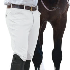 Ovation Men's EuroWeave Front Zip 4-Pocket Knee Patch Breeches 13 Ovation Men's EuroWeave Front Zip 4-Pocket Knee Patch Breeches -Equestrian Supplies Shop white 61757.1588796602.1280.1280