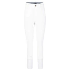 TuffRider Children's Ribb Knee Patch Breeches -Equestrian Supplies Shop white front 10191.1588684593.1280.1280