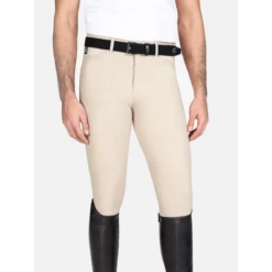 Equiline Men's Willow Knee Patch Breeches -Equestrian Supplies Shop willowbeige